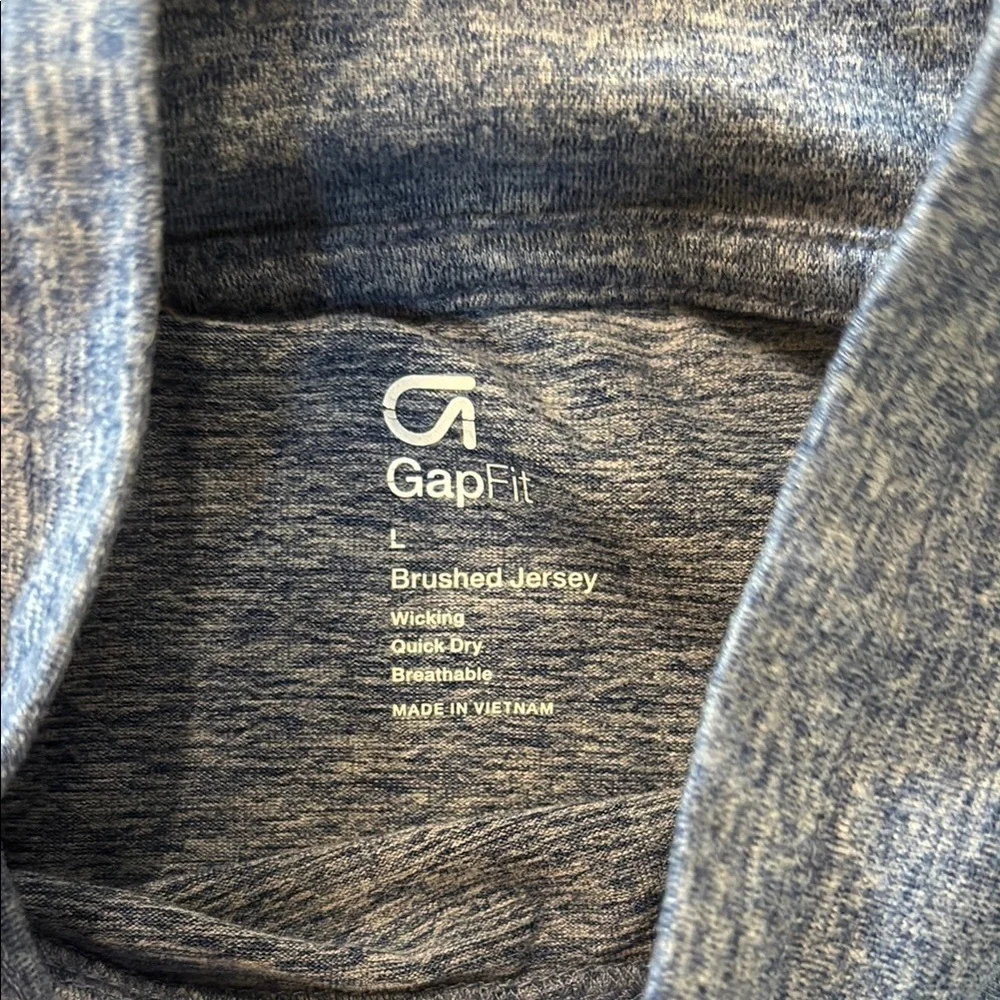 GapFit Girls Size Large Blue Turtleneck Brushed Jersey Athletic Top